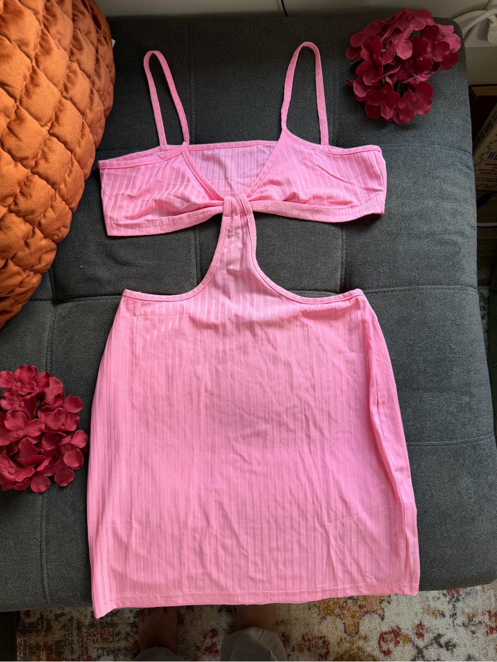 Pink Cutout Mini Cover Up